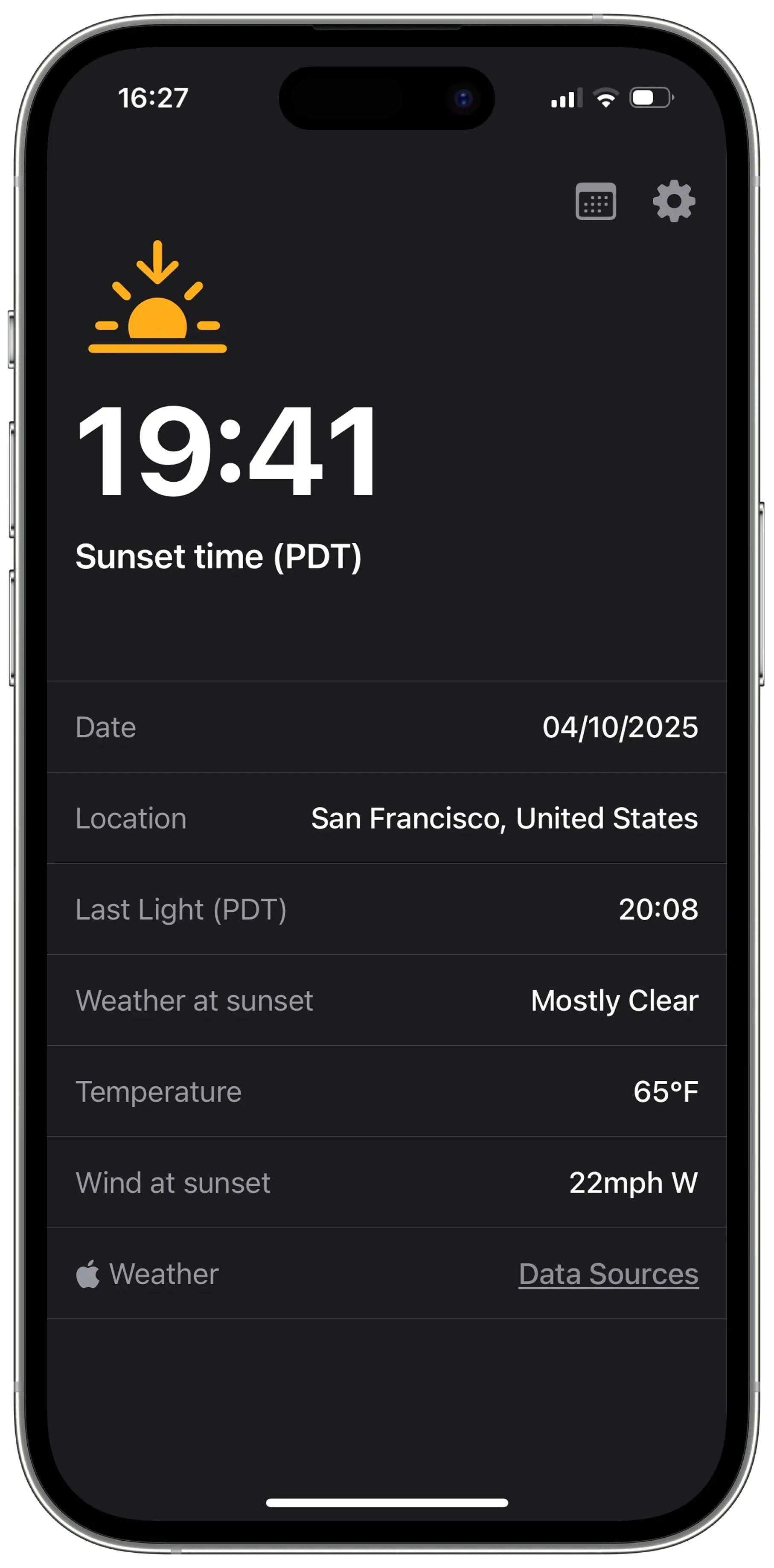 Time display view
